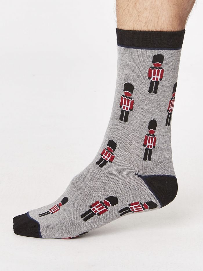 London Guard Bamboo Socks in Walnut Grey by Thought, Size 7-11-bamboofeet