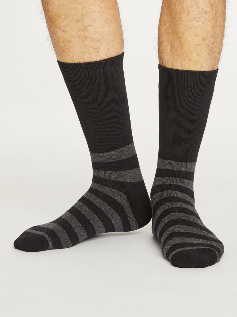 Organic Cotton Walker Socks in Dark Grey Marle by Thought, Size 7-11-bamboofeet