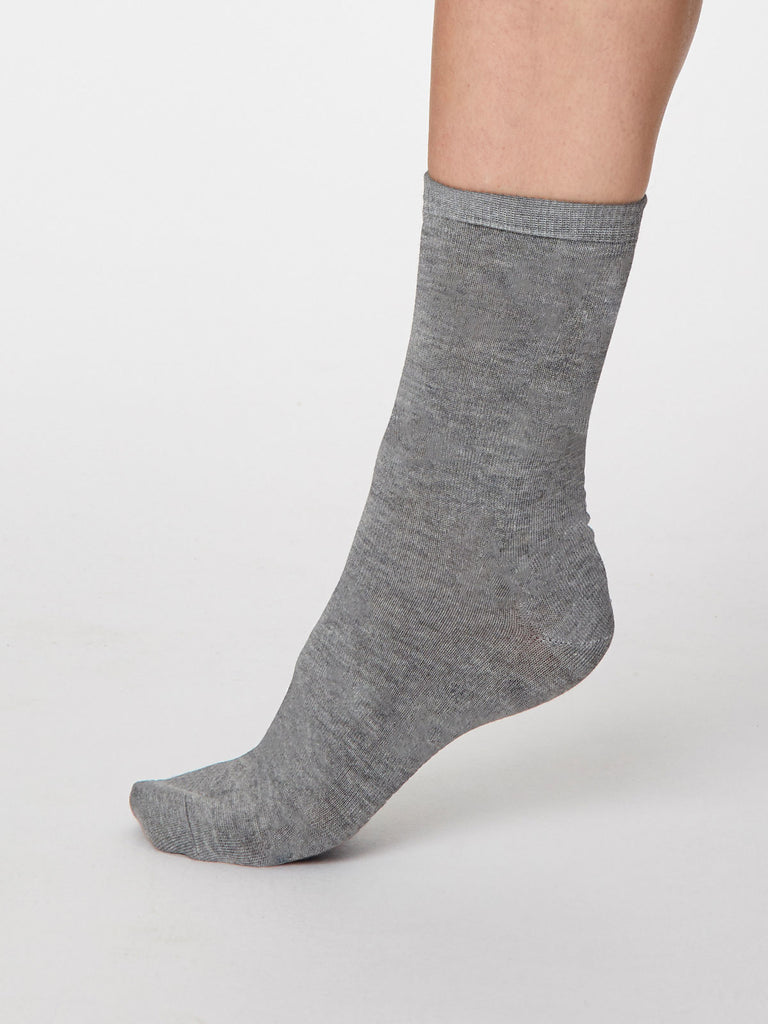 Solid Jackie Bamboo in Mid Grey Marle by Thought - Size 4-7-bamboofeet