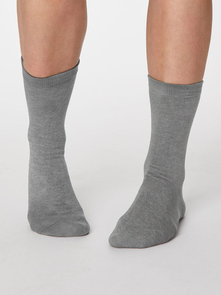 Solid Jackie Bamboo in Mid Grey Marle by Thought - Size 4-7-bamboofeet