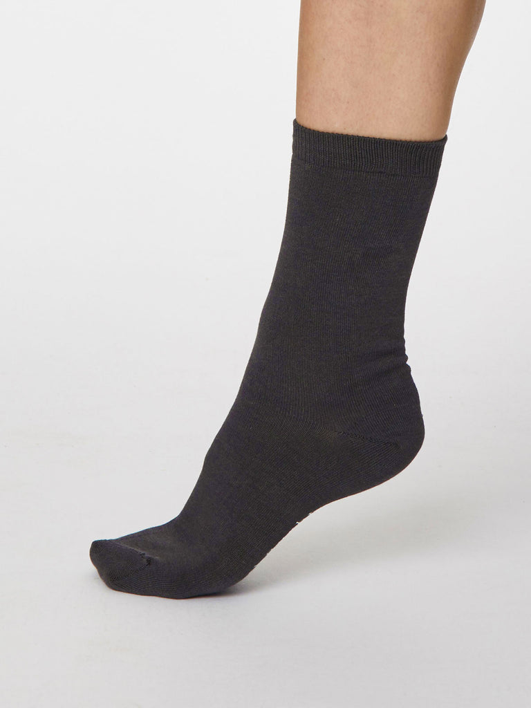 Solid Jackie Bamboo in Black by Thought - Size 4-7-bamboofeet