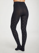 Spot Bamboo Tights in Midnight Navy by Thought-bamboofeet